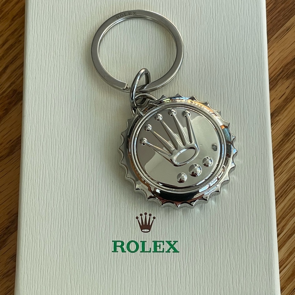 Rolex Triple Lock - Metallic Silver Crown Key Holder - Key Chain - Brand New